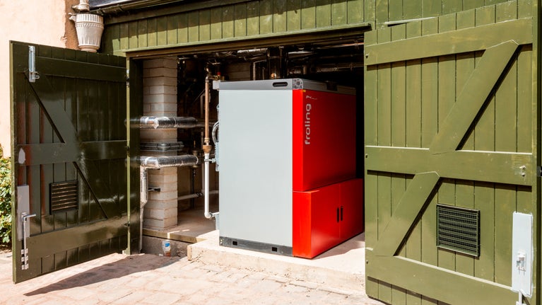 The Biomass boiler at Killerton